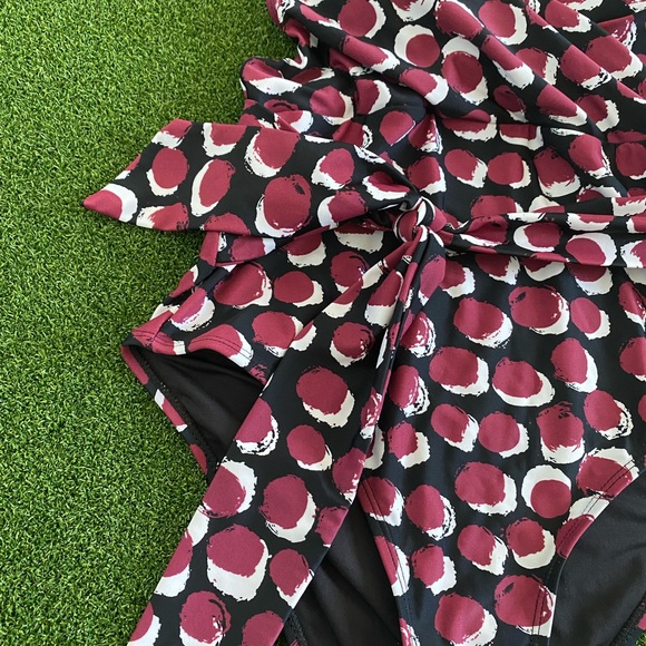 Small Swimsuit Jaclyn Smith Polka Dit Tied Black One Piece Halter - Picture 2 of 6